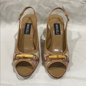 Vaneli Floral Slingback Heels